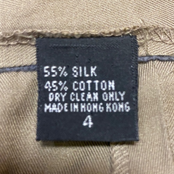 Y2K DKNY Silk Blend Midi or Maxi A-Line Skirt in Tan Size 4 - Picture 5 of 12